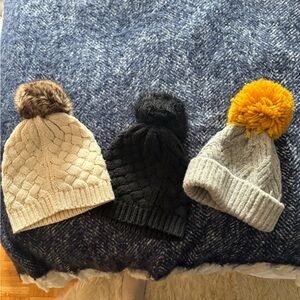Pom-Pom Hats - Set of Three